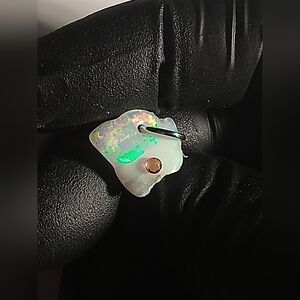 Opal And Sapphire Natural Pendant